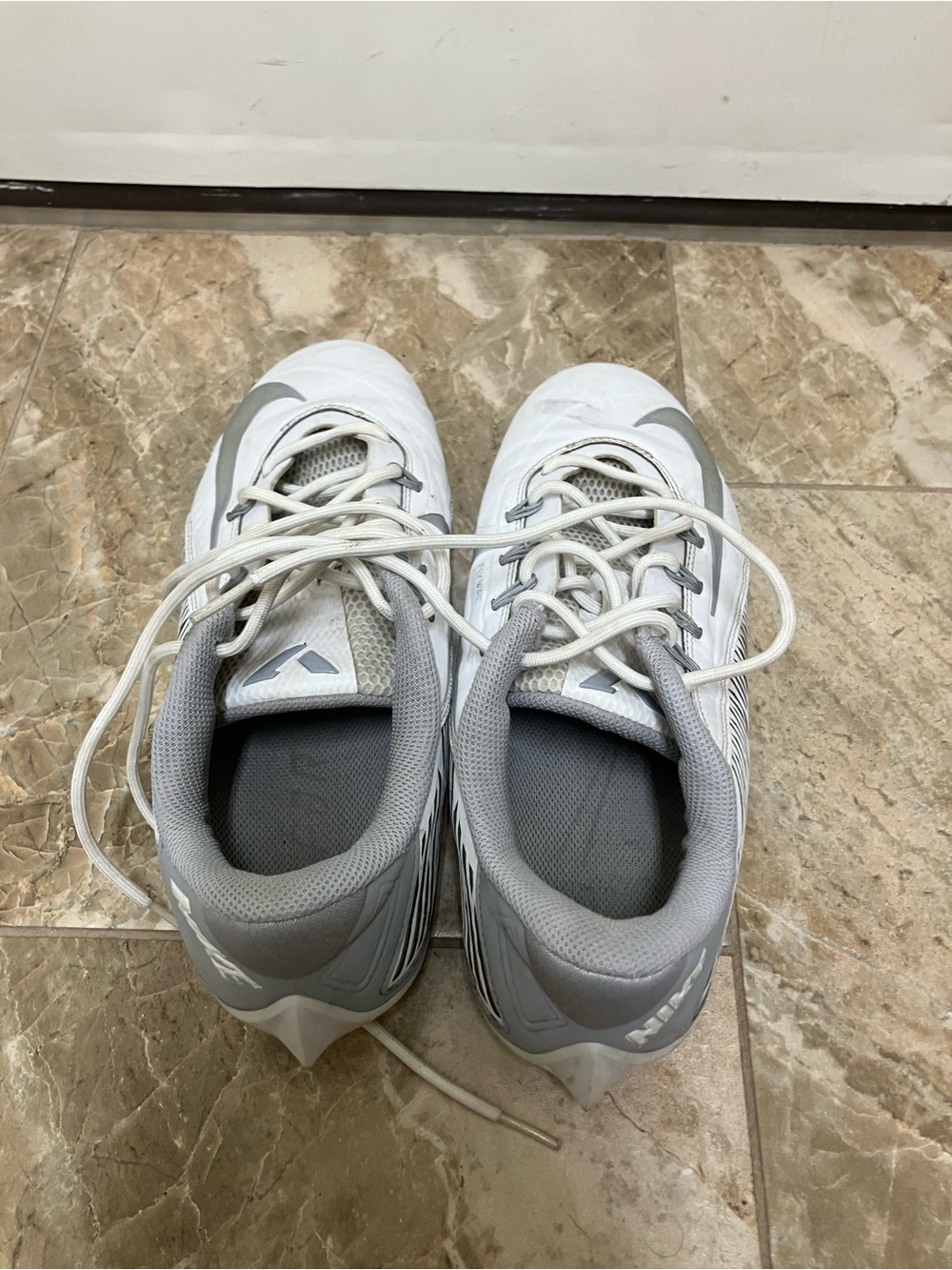 Nike Vapor Edge 360 VC Football Cleats White Grey DO6294-100 Men's Size 10 - Picture 2 of 8